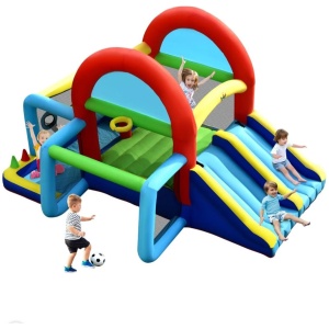 Springkussen Obstakel met dubbele glijbaan