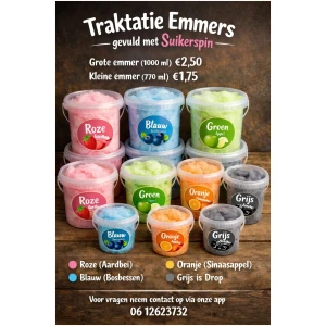 Suikerspin Traktatie emmers (1000 ml)